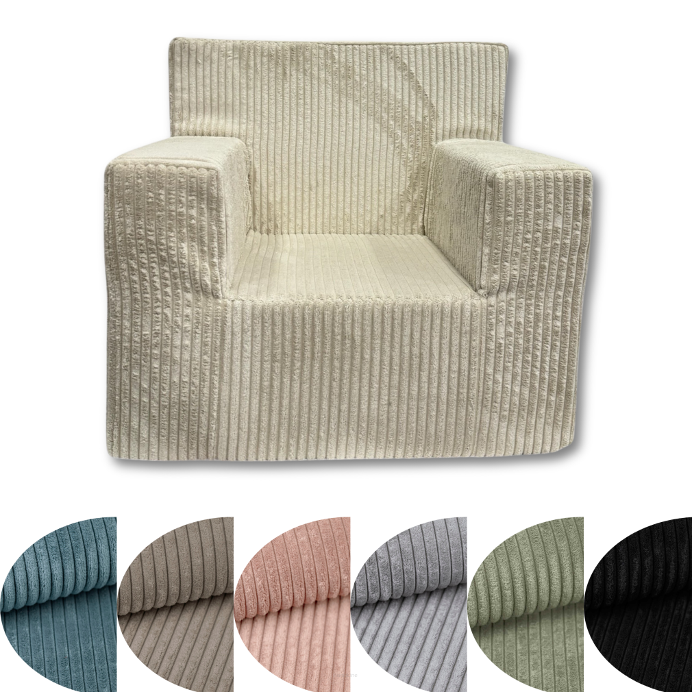 Kindersessel Rosalia aus Kuschel-Cord – Stilvoll, sicher und perfekt für Spiel und Entspannung