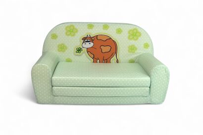 Kindersofa MINI Kindercouch W386_42 Grüne Kuh