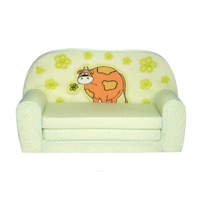 Kindersofa MINI Kindercouch W386_42 Grüne Kuh