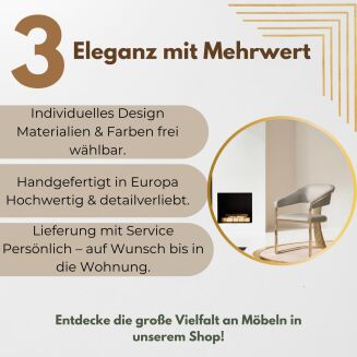 Glam Elegance Design-Stuhl – Esszimmerstuhl mit Metallgestell & Polsterung nach Maß - 7