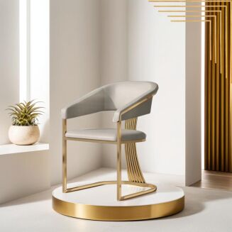 Glam Elegance Design-Stuhl – Esszimmerstuhl mit Metallgestell & Polsterung nach Maß - 8