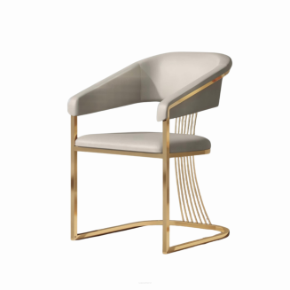 Glam Elegance Design-Stuhl – Esszimmerstuhl mit Metallgestell & Polsterung nach Maß - 2