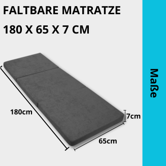 Klappmatratze im VW-GTD-Karomuster M - 180x65x7cm - 3