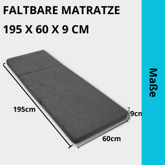 Klappmatratze Gästematratze im Mercedes Vito Design – Größe 