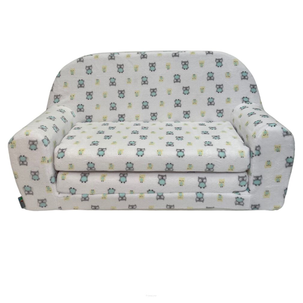 Kindersofa MINI Kindercouch W455_02 Eulen Plüsch