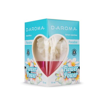 Duftdiffuser mit Blume D-aroma Flower Power 75ml Paradise – Tropisches Paradies in Deinem Zuhause