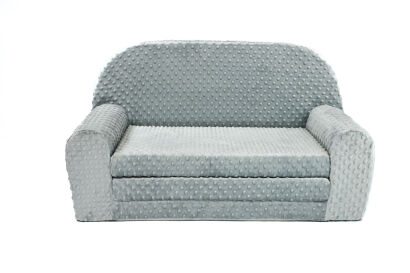 Kindersofa MINI Kindercouch W455_05 Plüsch Grau