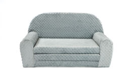 Kindersofa MINI Kindercouch W455_05 Plüsch Grau
