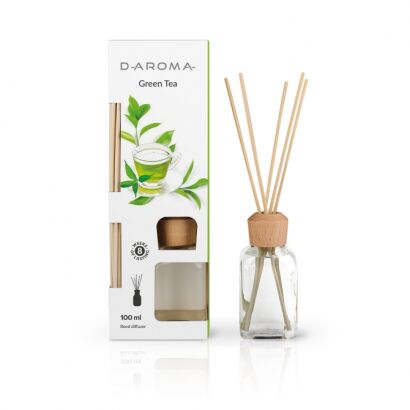 Duftdiffuser D-aroma Reed Diffuser 100ml Grüner Tee – Frische und Eleganz in Deinem Zuhause